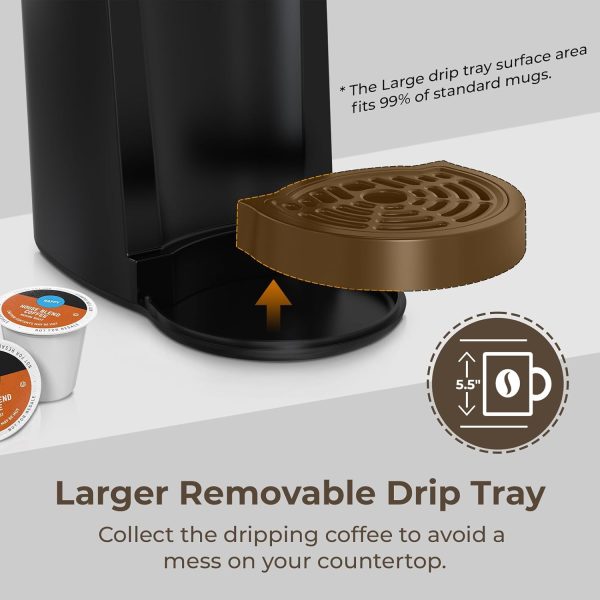 CHULUX Classic Single Serve Coffee Maker for K Cup, One Button Easy Coffee - Image 4