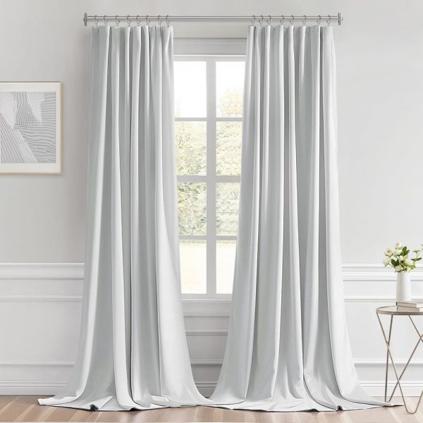 MIULEE Back Tab Light Blocking Curtains 108 Inch Long 2 Panels Set for - Image 9