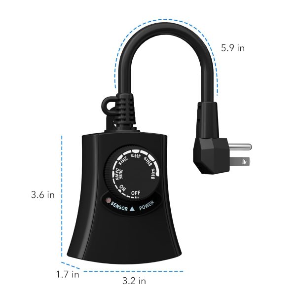 HBN Outdoor Light Timer Waterproof, Weatherproof Photocell Dusk to Dawn - Image 6