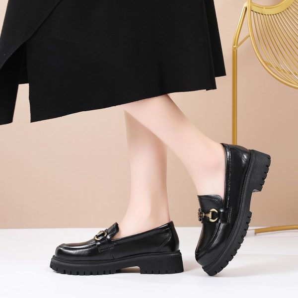 OKJ Loafers for Women Chunky Women's Loafers & Slip-ons Fashion Penny - Image 2