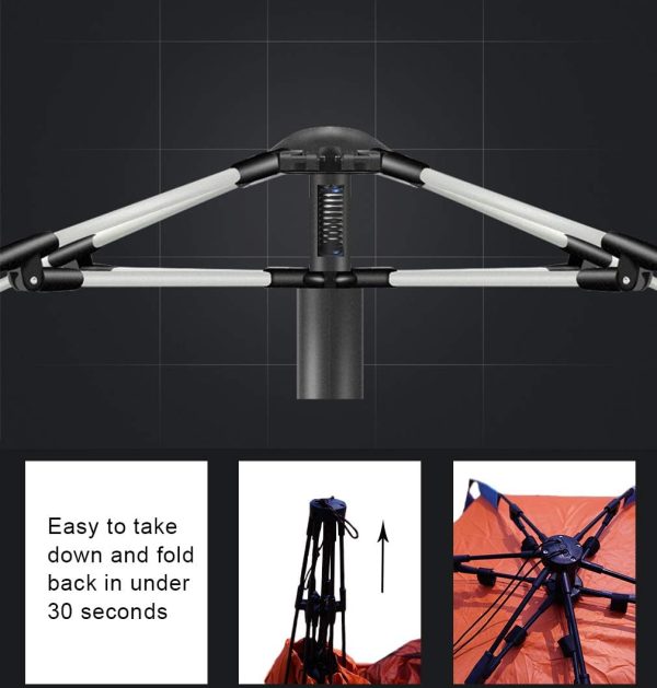Oileus X-Large 4 Person Beach Tent Sun Shelter - Portable Sun Shade Instant - Image 3
