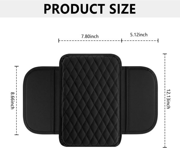 Upgraded Car Center Console Cover,Microfiber Leather Car Armrest Cover - Image 2