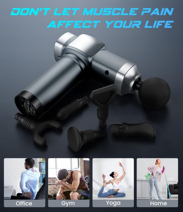Massage Gun, Deep Tissue Massage Gun for Pain Relief, Handheld Electric - Image 6