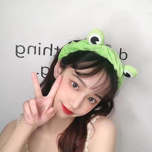 Jowmoy Green Frog Eye Elastic Headband - Versatile for Spa, Skincare, - Image 7