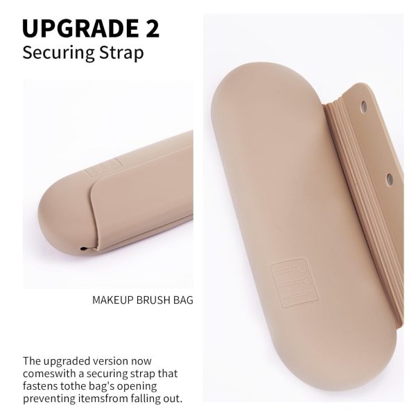 Silicone Makeup Brush Holder Travel Cosmetic Bag：Soft Portable Cosmetic - Image 3