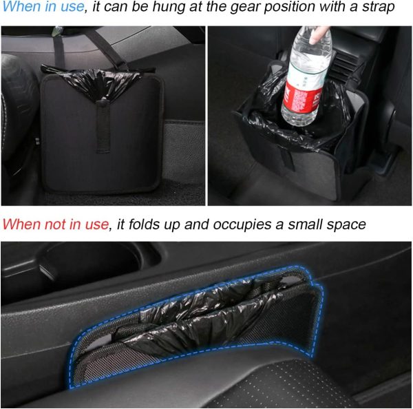Fekey&JF Foldable Car Trash Can, Hanging Waterproof Leakproof Trash Can - Image 4