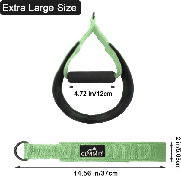 Pilates Double Loop Straps for Pilates Reformer, Fitness Metal D Ring - Image 2