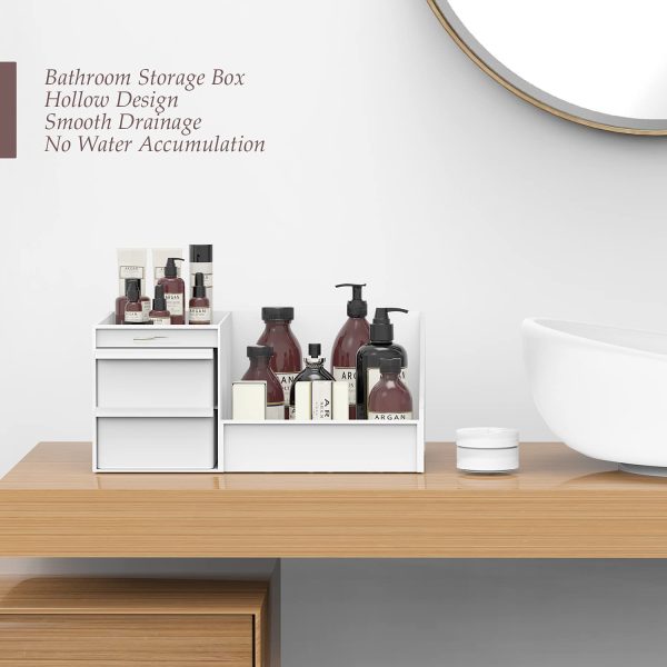 Makeup Desk Cosmetic Storage Box Organizer with Drawers for Dressing Table, - Image 7