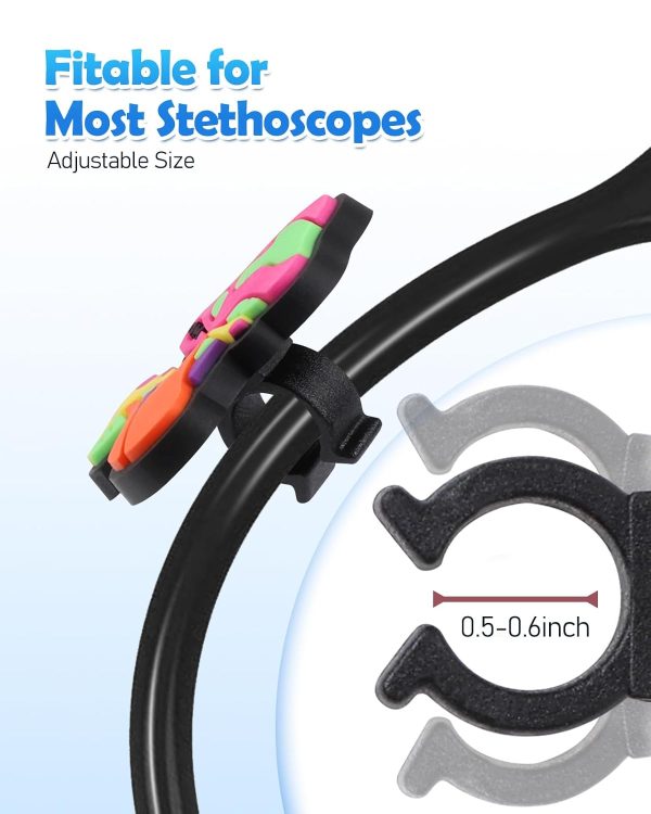 Plifal Stethoscope Charm Tag for Nurse - 5 Pieces Cute Axolotl Stethoscope - Image 5