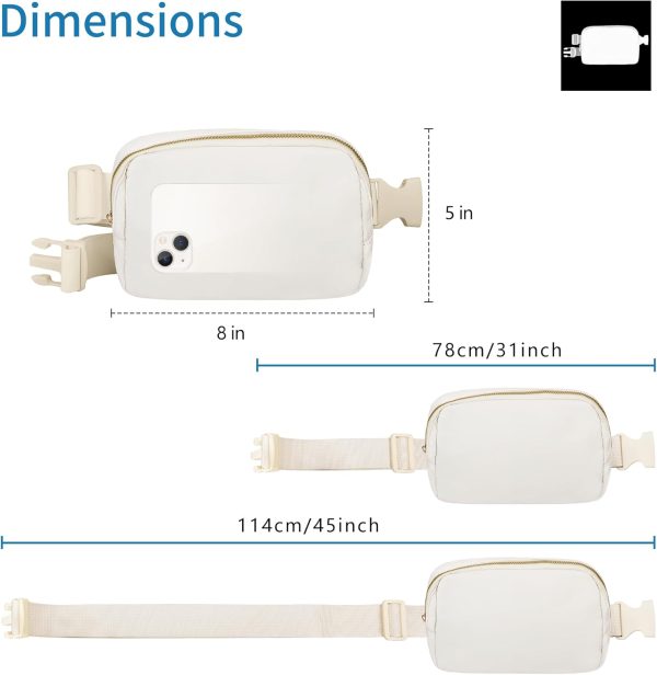 VKIOIP Unisex Fanny Pack Waist Belt Bag with Adjustable Strap,Hands Free - Image 2