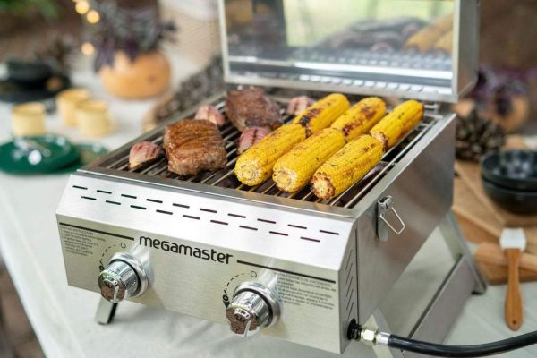 Megamaster Premium Outdoor Cooking 2-Burner Grill, While Camping, Outdoor - Image 9