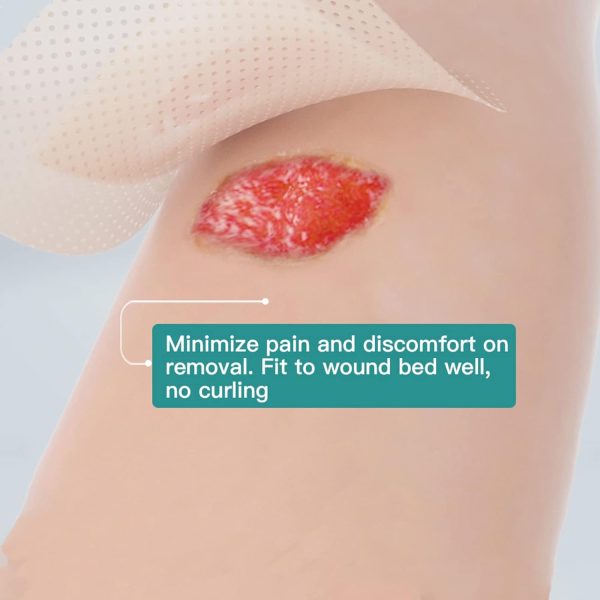Dimora Silicone Foam Dressing with Border Adhesive 4"x8" Waterproof Wound - Image 7