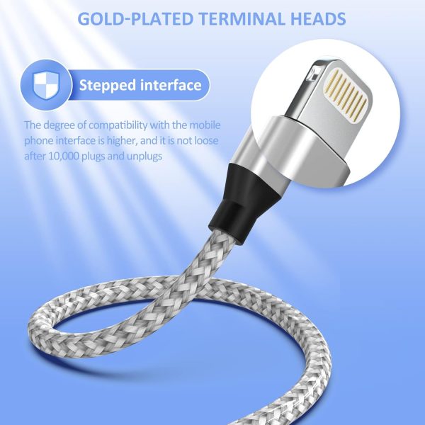 iPhone Charger 6 Pack [Apple MFi Certified] Lightning Cable iPhone Charger - Image 3