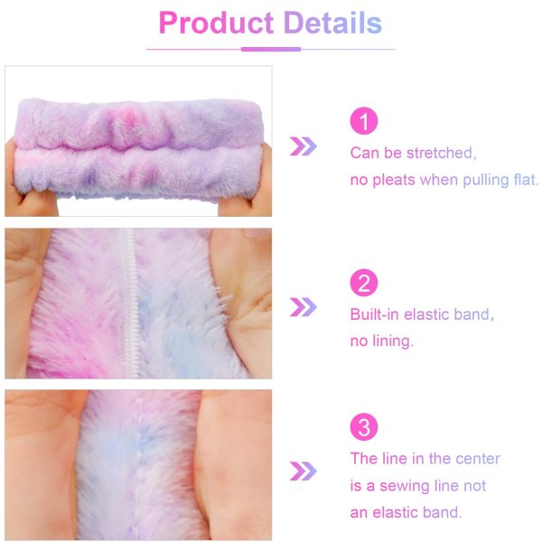 Chanaco Face Wash Headband 12Pcs Spa Headband and Wrist Bands for Washing - Image 7