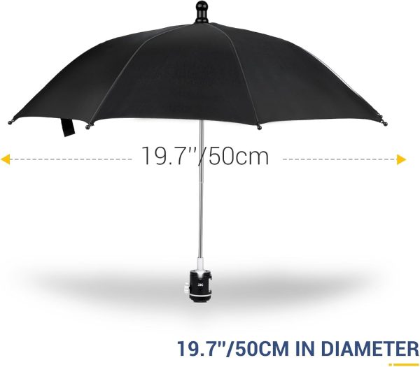3 Level Height Adjustable Camera Hot Shoe Umbrella, Upgrade Camera Rain - Image 7