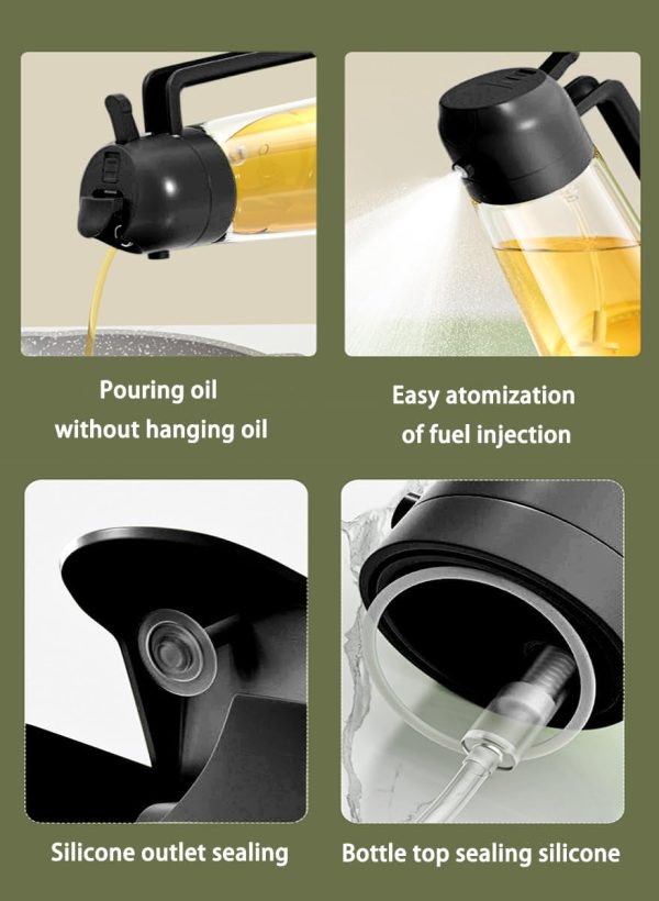 Oil Sprayer for Cooking,2 in 1 Olive Oil Dispenser and Oil Sprayer 470ml - Image 4