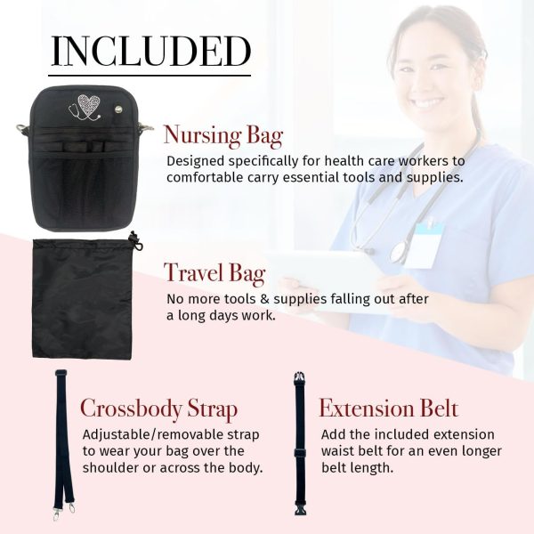 French KOKO Cute Nursing Fanny Pack with Medical Gear Pockets and BONUS - Image 3