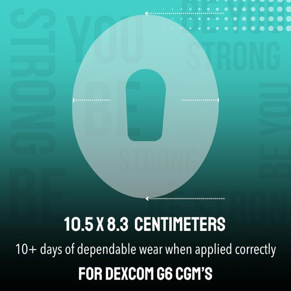 Adhesive Patches for Dexcom G6 CGM for Sensitive Skin, Waterproof & - Image 3