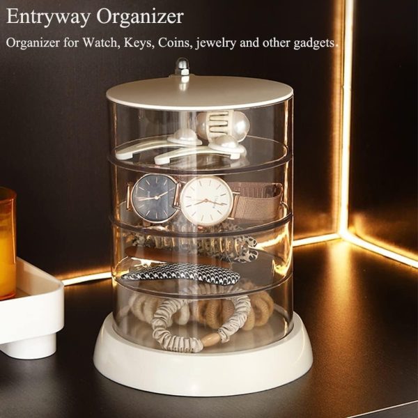 360° Rotating Hair Accessories Organizer, Clear 4-Layers Acrylic Jewelry - Image 3