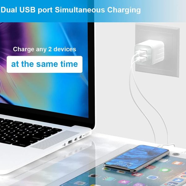 USB Wall Charger, [MFi Certified] iPhone Charger Lightning Cable 6FT(4PACK) - Image 6
