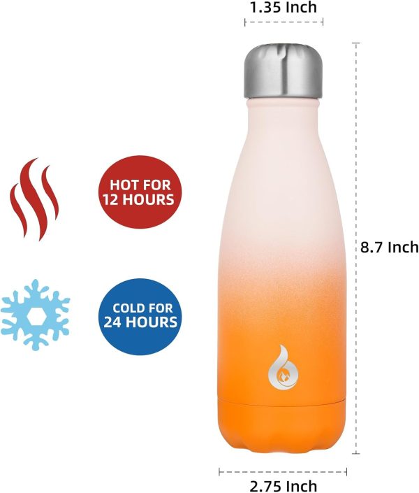 BJPKPK 12oz Water Bottle Stainless Steel Water Bottles Insulated Metal - Image 3