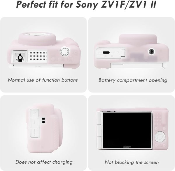 Rieibi ZV-1F Case, Soft Silicone Protective Case for Sony ZV1F/ZV-1M2/ZV-1 - Image 3