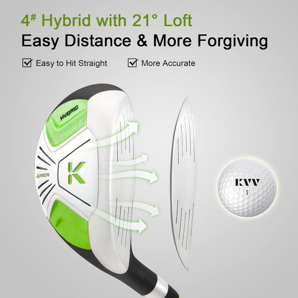 KVV Junior Complete Golf Club Set for Kids/Children Right Hand, Includes - Image 3