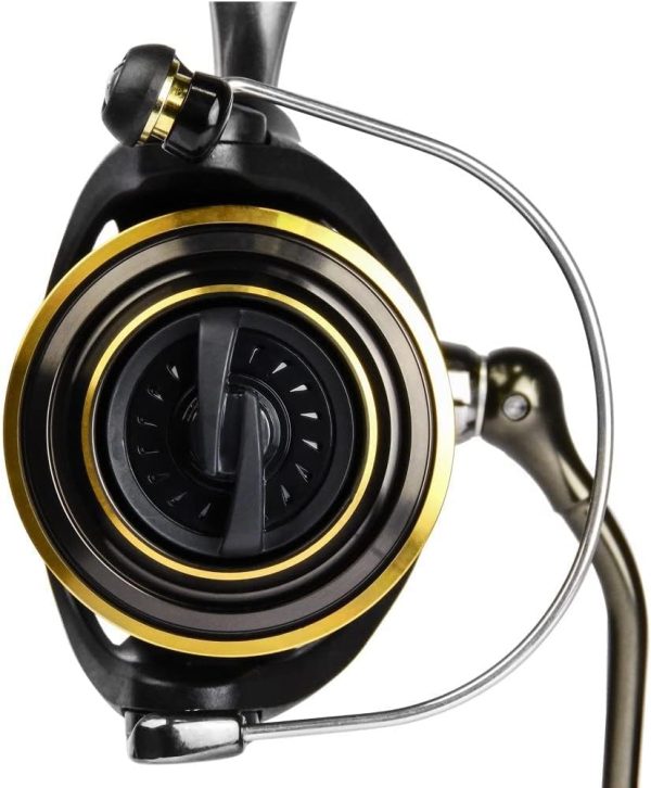 Daiwa BG2000 BG Saltwater Spinning Reel, Black/Gold - Image 4