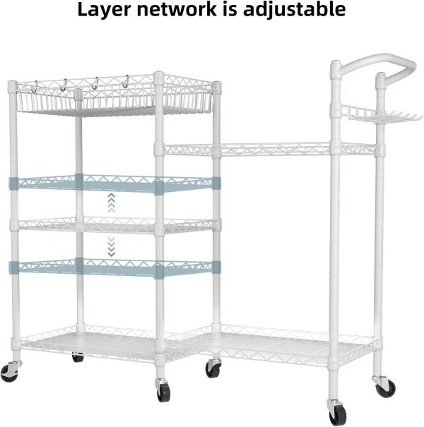 SINGAYE Dumbbell Weight Rack Yoga Mat Storage, Gym Sports Equipment Cart - Image 8