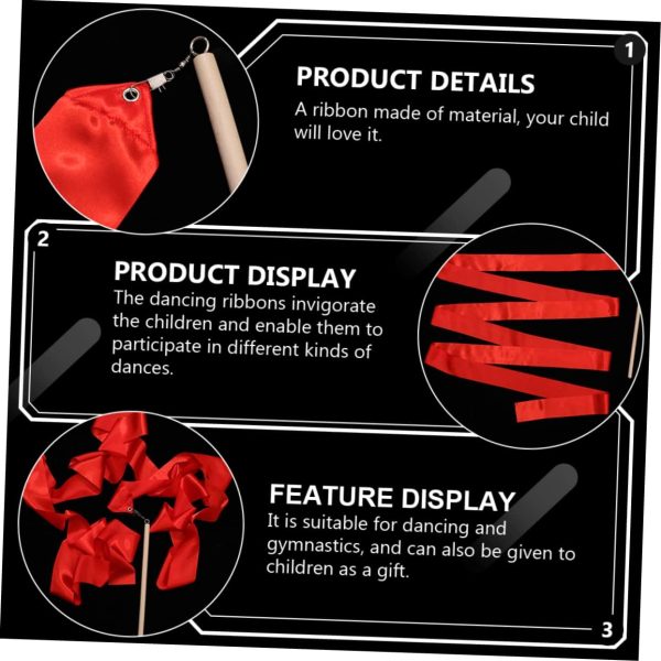 Gymnastics Ribbon Rhythmic Ribbon Gymnastics Streamer Wand Ribbon for - Image 9