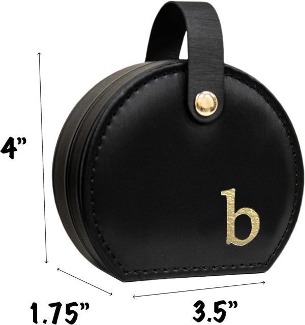 COLLECTIVE HOME - Travel Jewelry Case, Elegant Half-Moon Design with Gold - Image 2