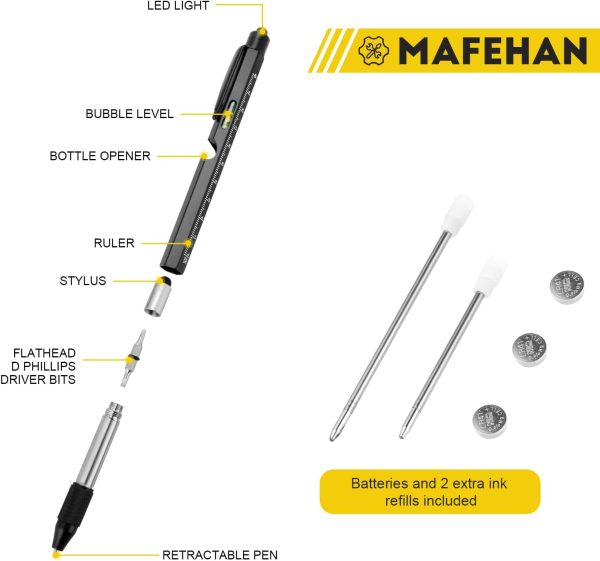 Valentines Day Gifts for Him, 9 in 1 Multitool Pen Gifts for Men, Boyfriend - Image 2