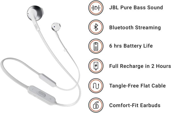 JBL Tune 205BT Wireless in-Ear Headphones with Three-Button Remote and Mic - Image 2