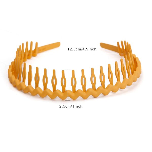 WOVOWOVO Plastic Hair Bands with Teeth, 10 Packs Thin Headbands for Women - Image 2