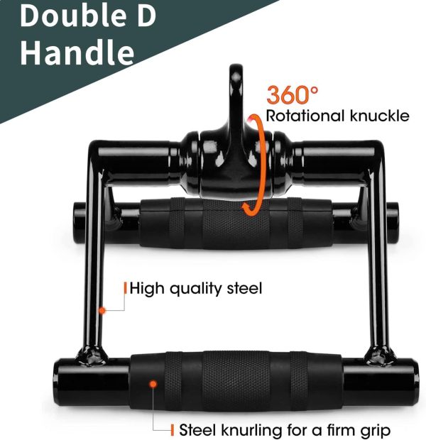 Solid Steel Cable Machine Accessories for Home Gym, Triceps Pull Down - Image 3