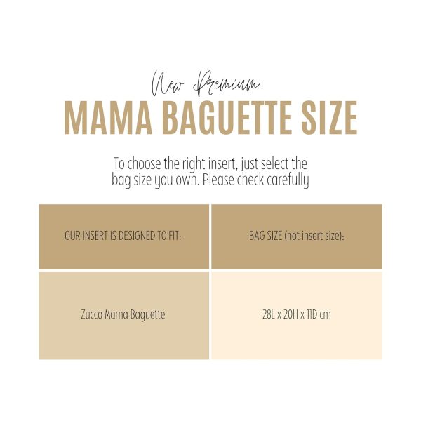 Purse Organizer for Fendi Mama Baguette Bag Organizer, Zucca Mamma Baguette - Image 2