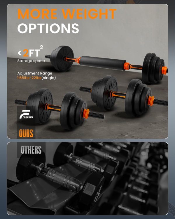 Adjustable Weights Dumbbells Set, 22/33/44/55/66/88lbs Free Weights - Image 8