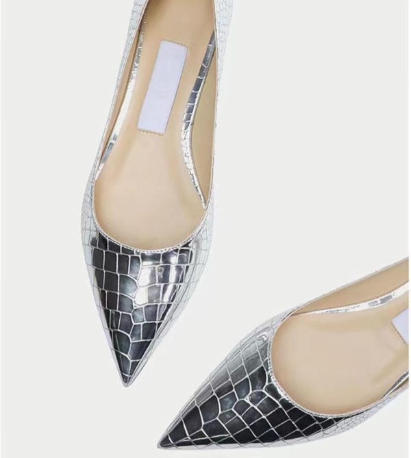 Women's Fashion Patent Leather Pointed Toe Shallow Mouth Flat Shoes Summer - Image 3