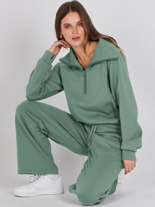 Prinbara Women 2 Piece Outfits Lounge Sets 2024 Winter Oversized Sweatshirt - Image 7