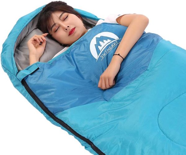 SWTMERRY Sleeping Bag 3 Seasons (Summer, Spring, Fall) Warm & Cool Weather - Image 4