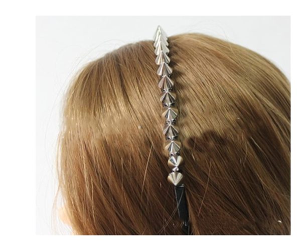 FULAI Duyppy 2 Pack Rivet Punk Spike Headband Studded Headband Party Hair - Image 6