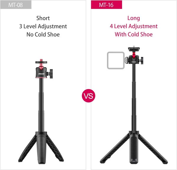 MT-16 Extendable Mini Camera Tripod, 4 Levels Adjustment 360° Ball Head - Image 3