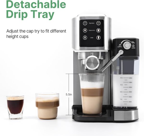 Espresso Machine 20 Bar, Touchscreen Espresso Maker with Automatic Milk - Image 8