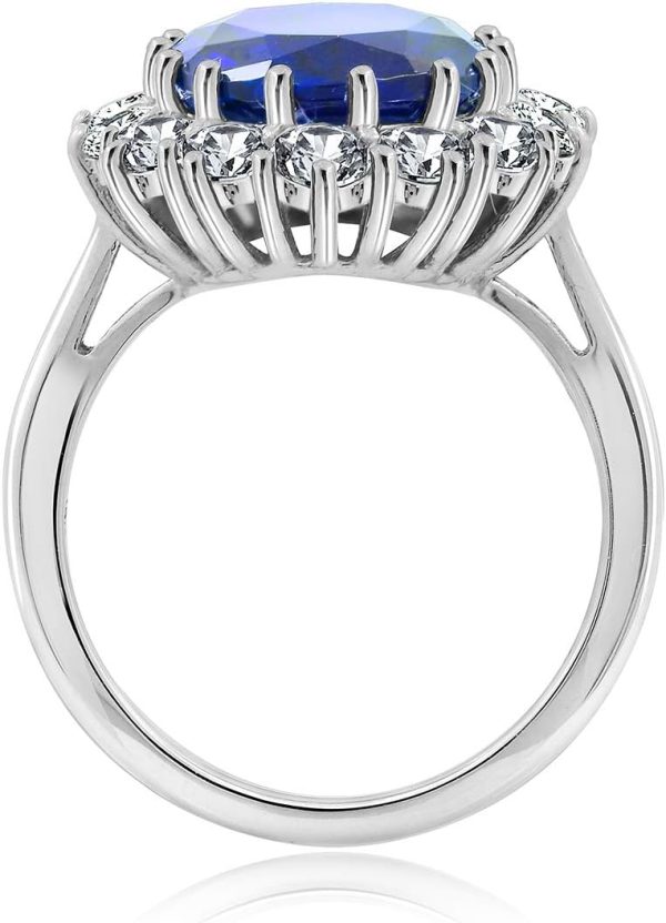 Amazon Essentials Platinum-Plated Sterling Silver Celebrity Kate Ring made - Image 2