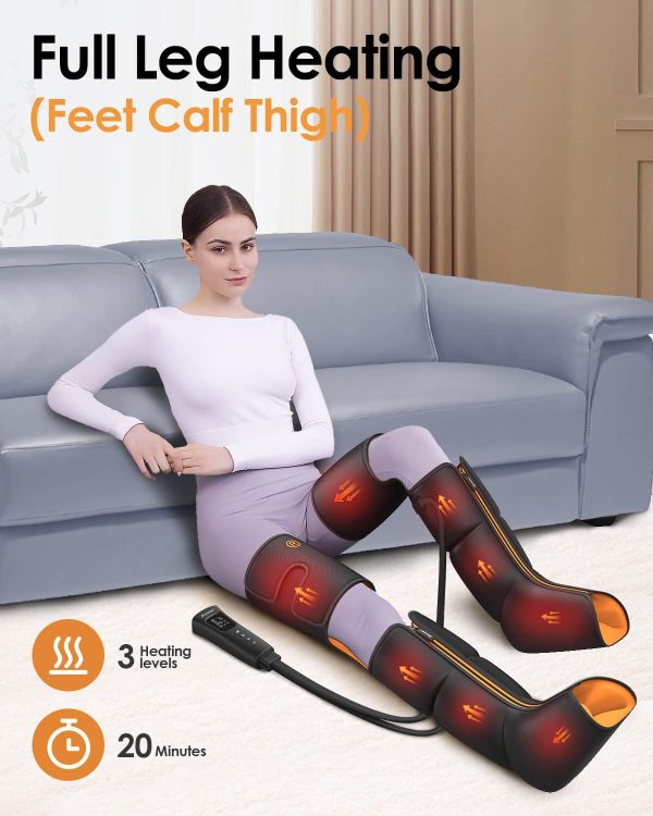 Leg Massager with Air Compression for Circulation, 3-in-1 Full Leg Heating - Image 4