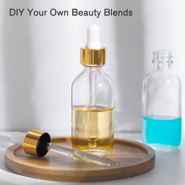 24 Pack 2 Oz Glass Eye Dropper Bottles Clear, 60 ml Empty Tincture Dropper - Image 6