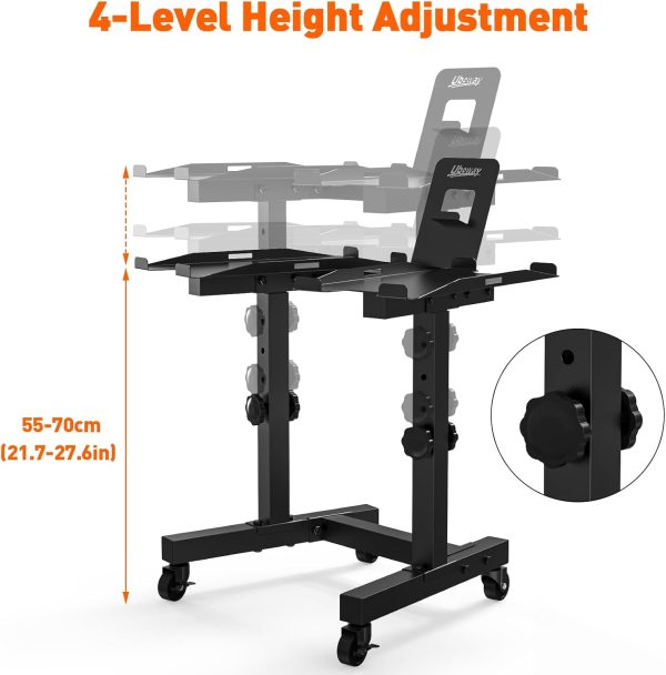 Uboway Adjustable Dumbbell Stand- Dumbbell Rack with 4 Level Height - Image 2