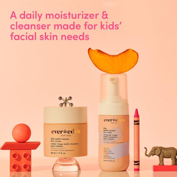 Evereden Kids Face Wash: Cool Peach, 3.4 fl oz. | Gentle Kids Skin Care | - Image 7