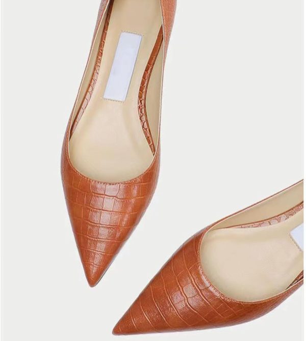 Women's Fashion Patent Leather Pointed Toe Shallow Mouth Flat Shoes Summer - Image 4