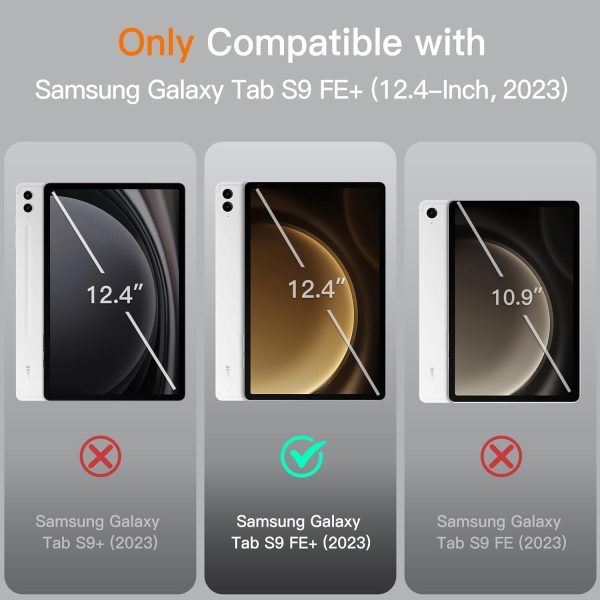 JETech Case for Samsung Galaxy Tab S9 FE+ / S9 FE Plus 12.4-Inch with S Pen - Image 2
